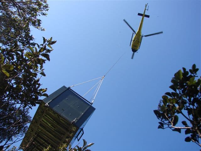 Helicopter transport from Cube Portable Buildings